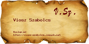 Viosz Szabolcs névjegykártya