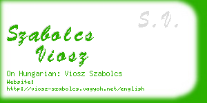 szabolcs viosz business card